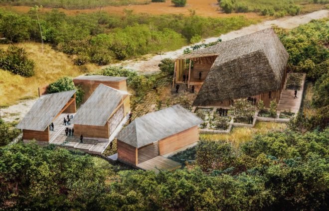 Palenque Cultural Tambillo by Caá Porá, Siete86 and Ingeniera Alternativa, Afroecuadorean cultural center, Afroecuadorean performance center, Afroecuadorean dance and culture, Tambillo cultural center, Tambillo eco-friendly architecture