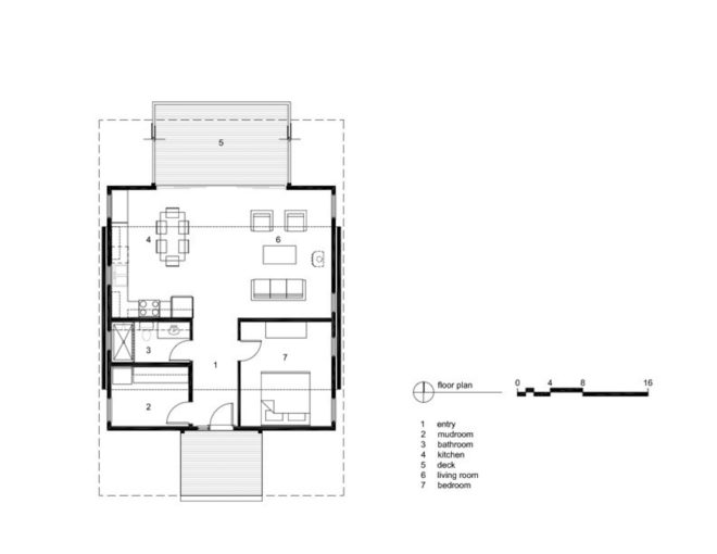Pine Forest Cabin by Prentiss Balance Wickline Architects, cabin in Methow Valley, affordable modern cabin design, cabin design on a budget, cabin with a small footprint, cantilevered cabin design