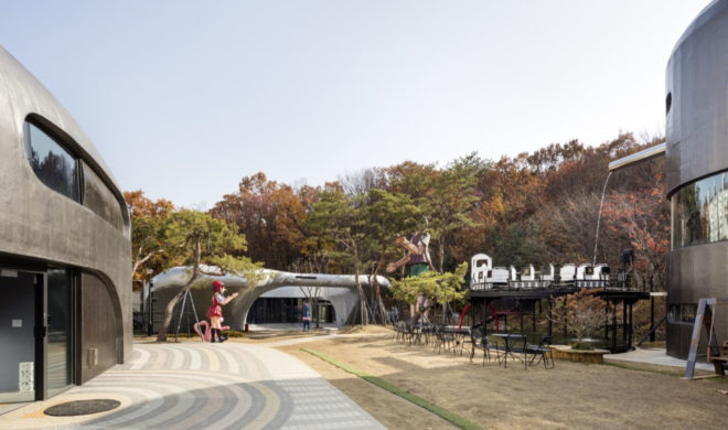 Pino Familia, Pinocchio, museum, Seoul, Moon Hoon, fairytale museum, green architecture, exhibition spaces, auditorium, inner courtyard