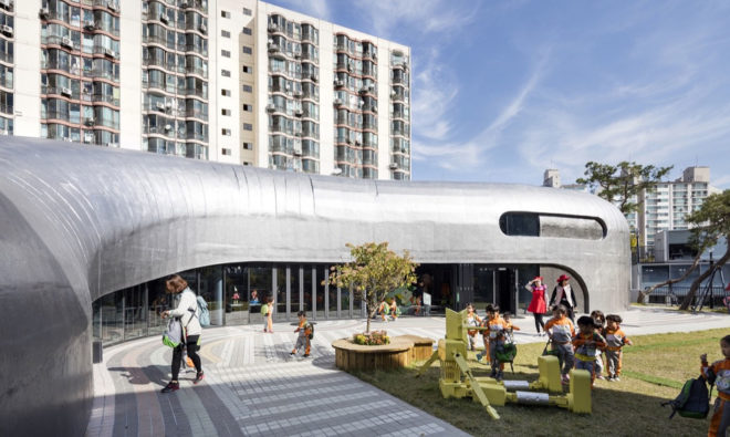 Pino Familia, Pinocchio, museum, Seoul, Moon Hoon, fairytale museum, green architecture, exhibition spaces, auditorium, inner courtyard