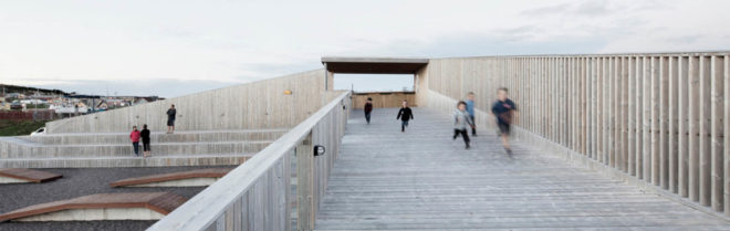Place des Gens de Mer, Bourgeois / Lechasseur architectes, public space, gathering spaces, Canada, cedar, plywood building in Canada, revitalization, green architecture