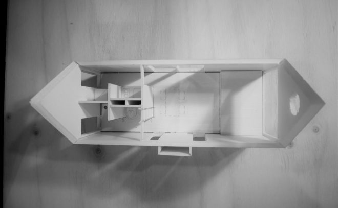 Tiny House of Slow Town, 2018 Olympic Winter Games, The Plus Partners, DNC Architects, tiny house, South Korea, Olympics, eco-friendly materials, staircase, green architecture