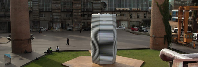 Smog Free Tower by Studio Roosegaarde, Studio Roosegaarde, Smog Free Tower, Smog Free Project, Beijing, China, smog, air pollution, Daan Roosegaarde, smog vacuum cleaner, smog-sucking vacuum cleaner