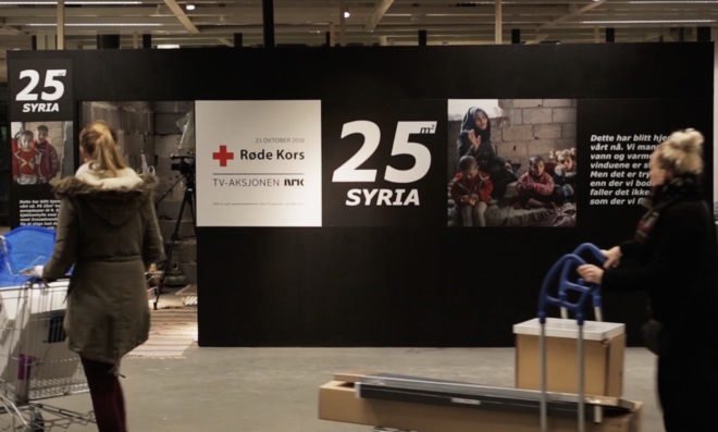 Syrian house replica by IKEA, Syrian House replica by POL for IKEA, Syrian refugee crisis fundraising by IKEA and Red Cross, Red Cross Syrian refugee crisis, Syrian crisis awareness installation