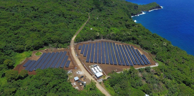 tesla, solarcity, elon musk, tesla solarcity merger, solar power, solar array, batteries, ta'u, american samoa, pacific ocean