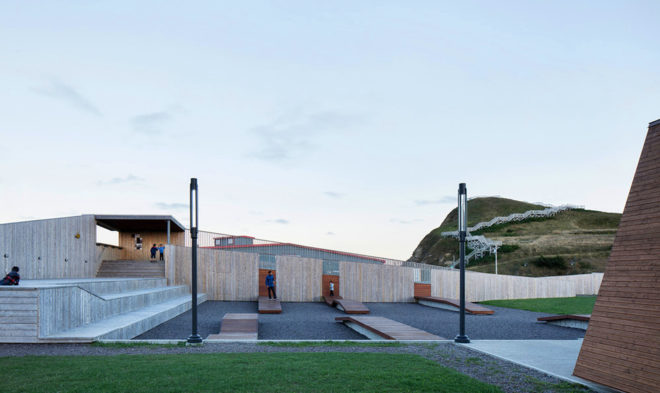 Place des Gens de Mer, Bourgeois / Lechasseur architectes, public space, gathering spaces, Canada, cedar, plywood building in Canada, revitalization, green architecture