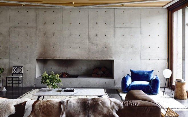 Torquay House, concrete, Victoria, courtyard, Australia, Auhaus Architecture, natural light, green roof, full-height glazing, timber, natural building materials