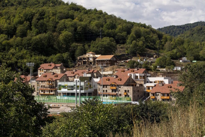 UWC Dilijan College by Tim Flynn Architects, Armenia’s first BREEAM building, BREEAM in eastern Europe, tufa limestone architecture, green-roofed university, Armenia university architecture, energy efficient school, UWC Dilijan College
