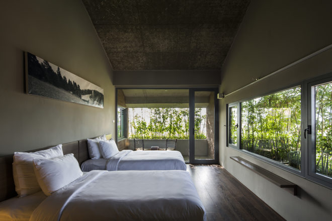 vietnam, Vo Trong Nghia Architects, vtn architects, vtn, atlas hotel, swimming pool, live plants, green wall, living green wall, green facade, tropical plants, hotel amenities
