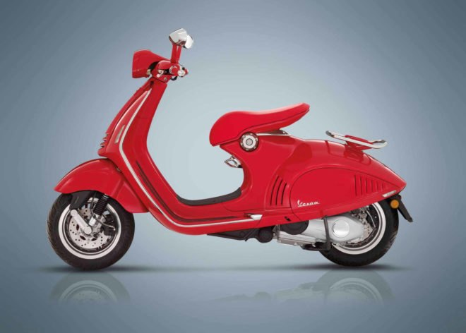 vespa, scooter, eicma, eicma 2016, milan motorcycle show, all-electric scooter, vespa 946, (red), aids prevention in africa, special edition Vespa