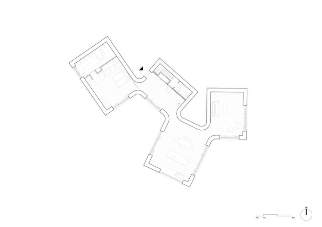 Villa Platan by ADEPT, Villa by the Sea by ADEPT, Kattegat sea architecture, Kolumba brick architecture, curved Kolumba brick, curved bricks, bespoke brick architecture, gray brick house, green-roofed Danish architecture