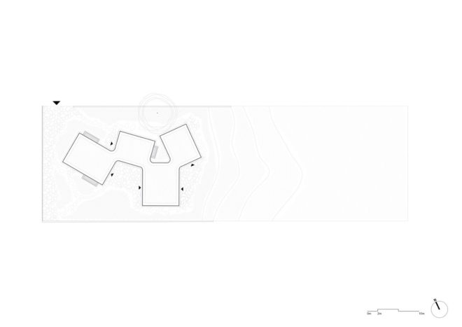 Villa Platan by ADEPT, Villa by the Sea by ADEPT, Kattegat sea architecture, Kolumba brick architecture, curved Kolumba brick, curved bricks, bespoke brick architecture, gray brick house, green-roofed Danish architecture