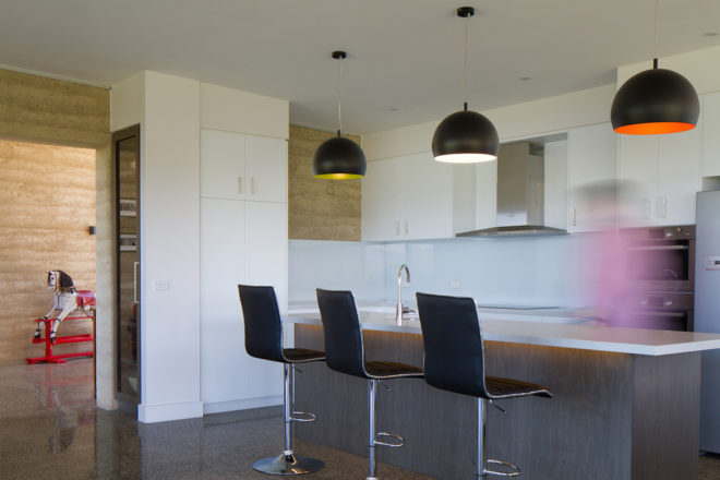 modern house in the countryside, modern house in Willow Grove, Willow Grove by Finnis Architects, rammed earth house in Australia, contemporary Australian architecture, modern eco-friendly homes in Australia,