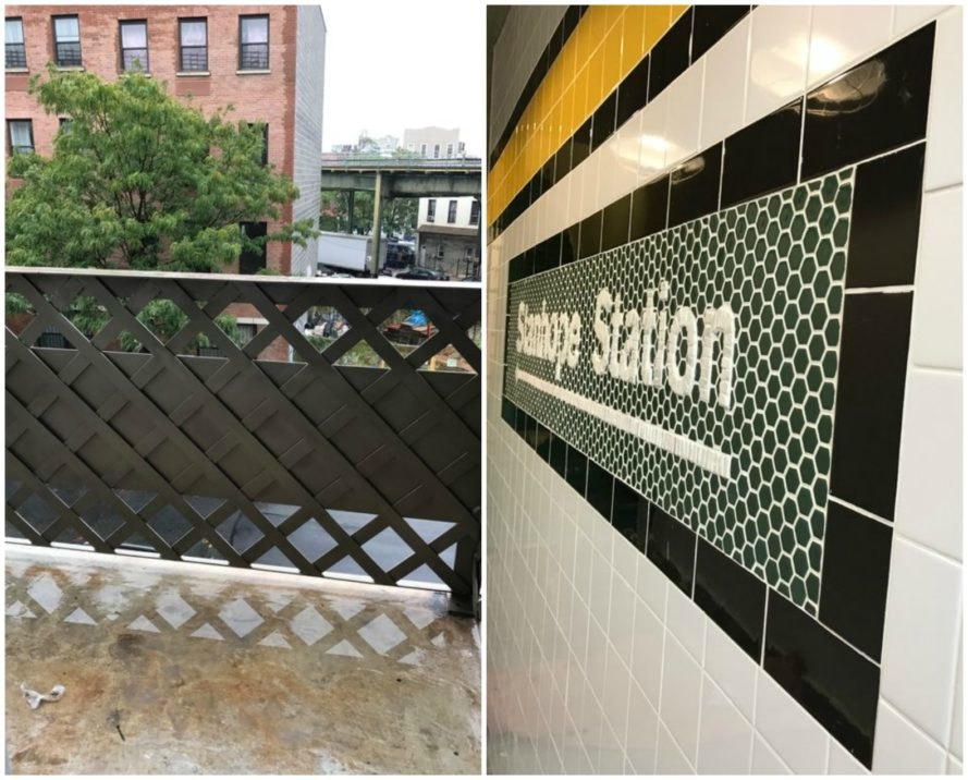 Subway station apartment, mta-themed building,All Year Management, brooklyn, bushwick mta themed house, Jake Berman, bushwick subway, brooklyn architecture, 132A Stanhope Street, STANHOPE STREET STATION, quirky home design, mta home brooklyn, subway home bushwick, urban art