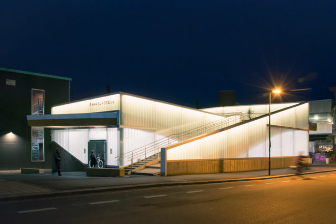 Lillestrøm Bicycle Hotel, Various Architects, norway, Ibrahim Elhayawan, bike storage, bicycle storage, urban cycling, norway's best cycling city, oslo, Lillestrøm