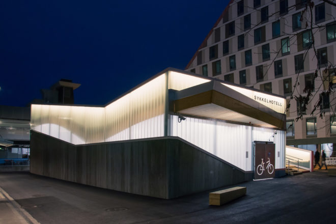 Lillestrøm Bicycle Hotel, Various Architects, norway, Ibrahim Elhayawan, bike storage, bicycle storage, urban cycling, norway's best cycling city, oslo, Lillestrøm