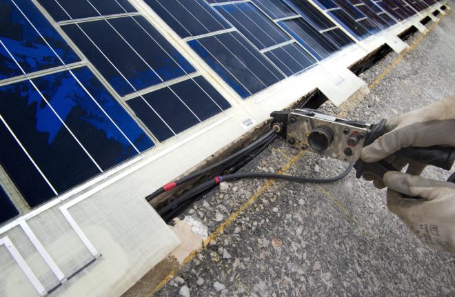 solar roads could soon become a reality, colas sa creates solar road that can withstand an 18-wheeler, solar power, solar road, solar energy, clean energy