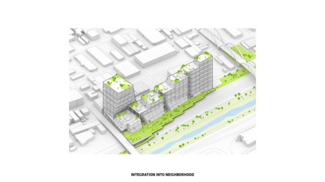 BIG Architects, mixed-use building, 670 Mesquit by BIG, concrete, Los Angeles, flexible spaces, green architecture, mezzanine, Bjarke Ingels, office spaces, retail spaces