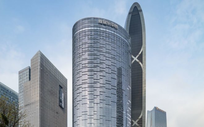 Agile Corporation Headquarters Tower, SOM Architects, green tower, Guangzhou, China, high performance facade, fritted glass, solar gain, energy consumption, green architecture