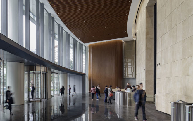 Agile Corporation Headquarters Tower, SOM Architects, green tower, Guangzhou, China, high performance facade, fritted glass, solar gain, energy consumption, green architecture