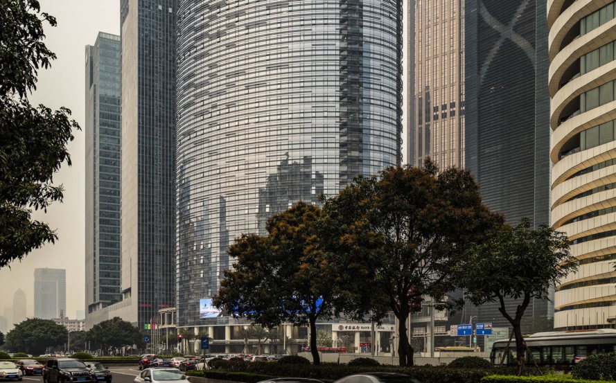 Agile Corporation Headquarters Tower, SOM Architects, green tower, Guangzhou, China, high performance facade, fritted glass, solar gain, energy consumption, green architecture