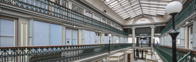 adaptive reuse, adaptive reuse mall, arcade providence, Arcade Providence micro lofts, Arcade Providence micro lofts by Northeast Collaborative Architects, Evan Granoff, mall housing, mall transformed into housing, micro apartment mall, micro apartments, micro lofts, Northeast Collaborative Architects, repurposed mall, shopping mall reuse