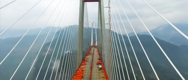 Beipanjiang Bridge, Beipanjiang, Beipanjiang Valley, China, southwest China, bridge, bridges, bridge design, bridge architecture, suspension bridge, suspension bridges, highest bridge, world's highest bridge, infrastructure, engineering