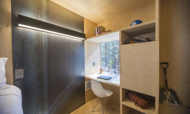 COBS Year-Round Micro Cabins, Colorado Building Workshop, University of Colorado Denver, micro-cabins, Colorado, green cabins, hot rolled steel, low-maintenance building, concrete, green architecture, rainscreens, insulation, plywood