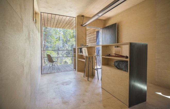 COBS Year-Round Micro Cabins, Colorado Building Workshop, University of Colorado Denver, micro-cabins, Colorado, green cabins, hot rolled steel, low-maintenance building, concrete, green architecture, rainscreens, insulation, plywood
