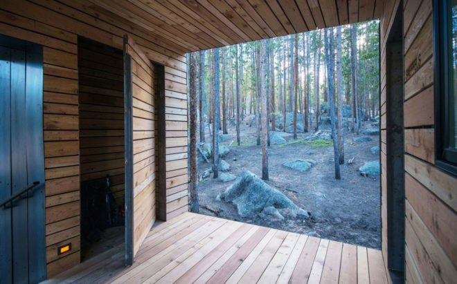 COBS Year-Round Micro Cabins, Colorado Building Workshop, University of Colorado Denver, micro-cabins, Colorado, green cabins, hot rolled steel, low-maintenance building, concrete, green architecture, rainscreens, insulation, plywood
