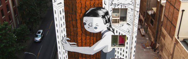 Francesco Camillo Giogino, Millo, street art, eco street art, tree hugger street art, tree hugger mural, Hecho En Casa festival, murals, street art, tree art, tree huggers, Janet Echelman, Edgar Müller, Henk Hofstra