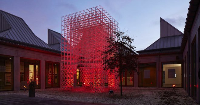 Skidmore, Owings and Merrill (SOM), lattice Christmas tree, Christmas tree at Utzon Center, Utzon Center temporary sculpture