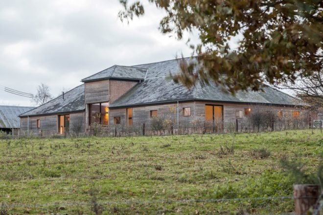 Church Hill Barn by David Nossiter Architects, Church Hill Barn in Suffolk, Church Hill Barn renovation, renovated barn building in Suffolk, farm building renovated into homes, barn transformed into modern home,