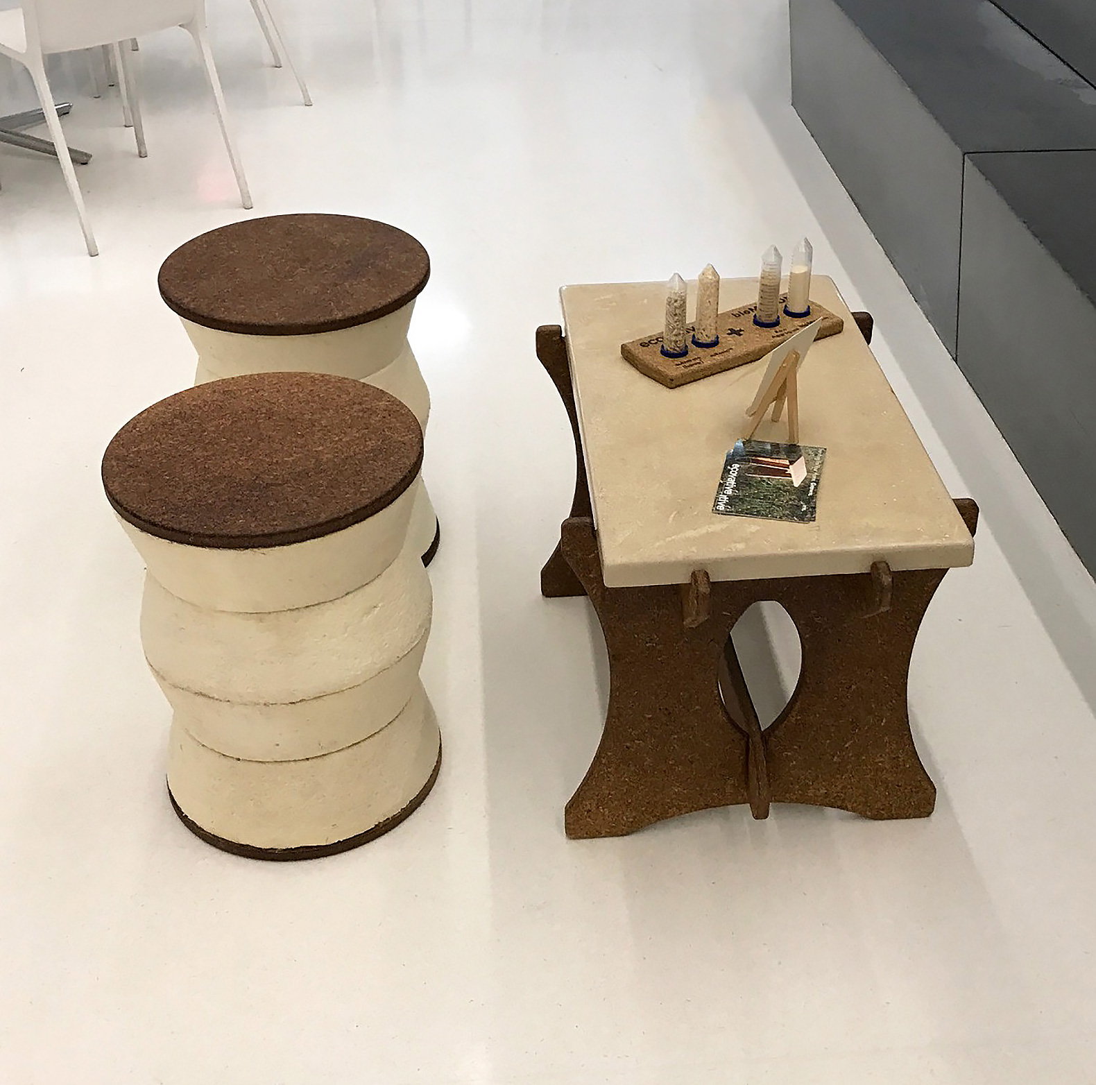 Ecovative, bioMASON, Biofabricate 2016, mushroom, mushrooms, mushroom furniture, furniture, sustainable furniture, green furniture, sustainable design, green design, King's Table, King's Table by Ecovative and bioMASON, Stack Stool, Stack Stool by Ecovative and bioMASON