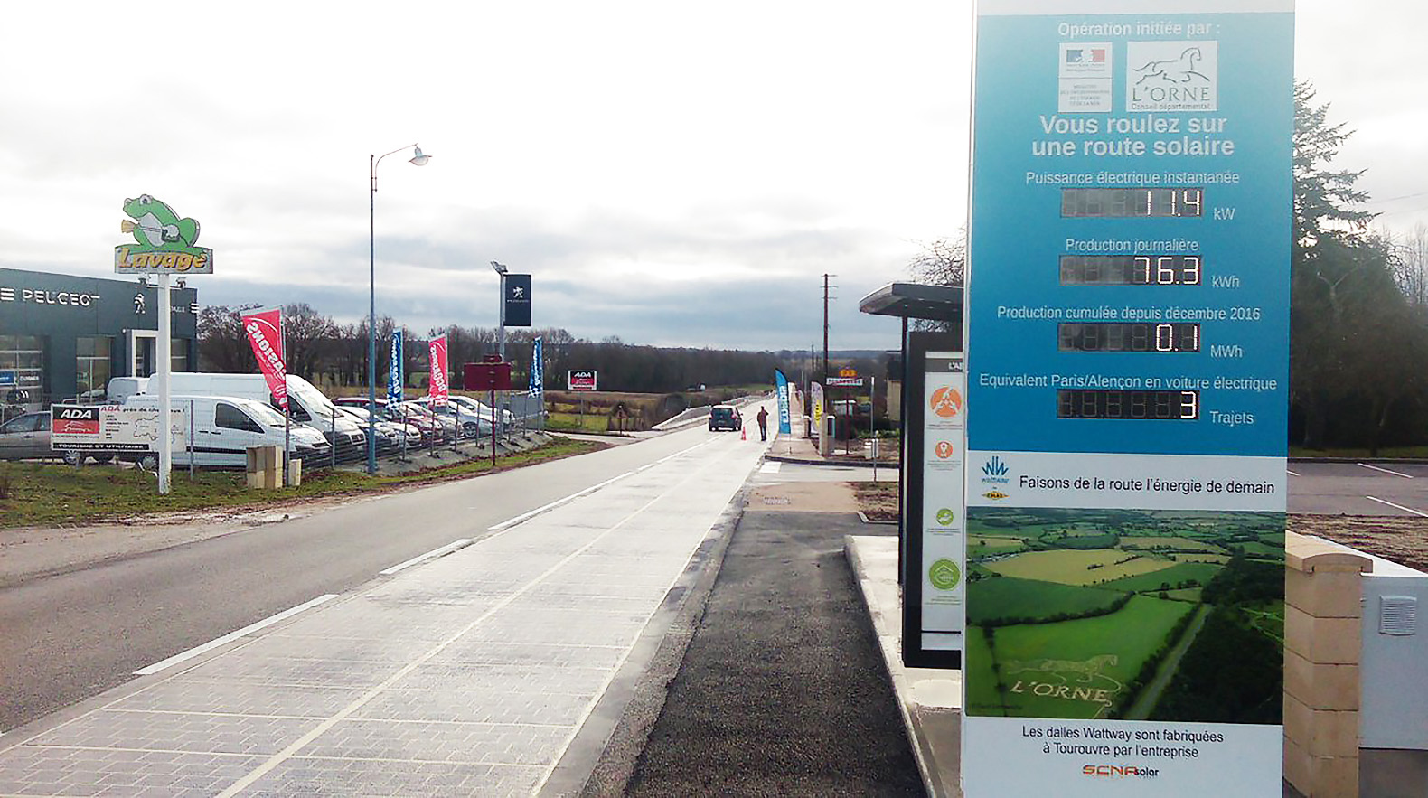 France, Wattway, Colas, solar, solar power, solar energy, solar road, solar roads, solar panel road, solar panel roads, solar panel, solar panels, photovoltaic, photovoltaic panel, road, roads, infrastructure