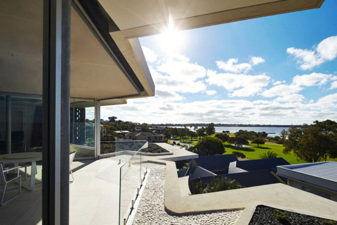 Iredale Pedersen Hook, bricked house, Applecross Residence, Perth, Australia, Swan River, filter excessive natural light, glazed bricks, geothermal energy, geothermal chimeney