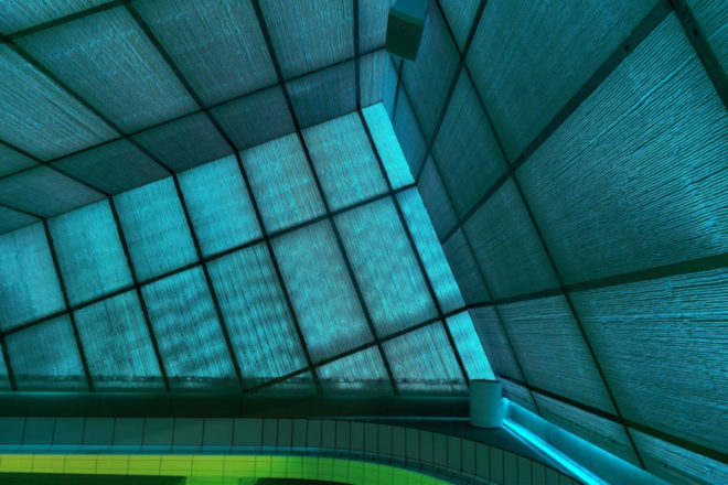 Krieger Architects Engineers, Obermaintherme, Thermal Baths, Light Transmitting Concrete, LUCEM light transmitting concrete , Bad Staffelstein, Bavaria thermal baths, natural stone pools, thermal bath design, urban design, translucent concrete, LED modules