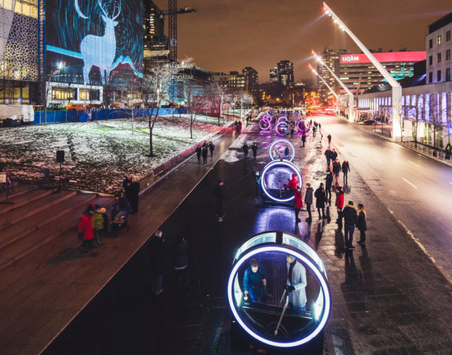 loop, montreal, quebec, Luminothérapie, public art, temporary public art installation, temporary public art, interactive public art, Olivier Girouard, Jonathan Villeneuve