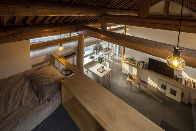 OEU-ChaO, tiny homes, tiny home renovation, bejing architecture, tiny home design, home renovation, small home movement, minimalist design, wooden roofs, sloped roof, compact spaces, space saving techniques, minimalist architecture, home renovation
