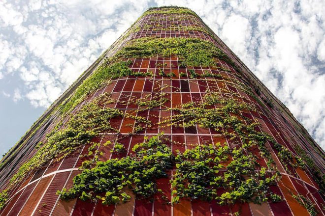 Oasia Hotel Downtown, Oasia Hotel Downtown by WOHA Architects, Oasia, WOHA, WOHA Architects, hotel, green hotel, Far East Hospitality, skyscraper, green skyscraper, tower, green tower, plants, greenery