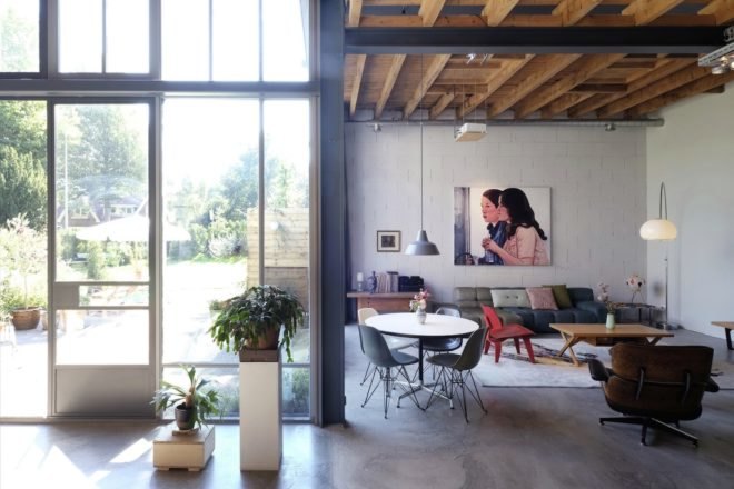 Potato barn renovation house by Houben & Van Mierlo Architecten, Amsterdam Noord development renovation, potato barn renovated into house, barns transformed into housing, barn housing in Amsterdam Noord, Amsterdam Noord new residential development, industrial chic loft-style housing