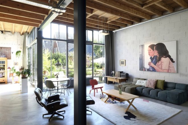Potato barn renovation house by Houben & Van Mierlo Architecten, Amsterdam Noord development renovation, potato barn renovated into house, barns transformed into housing, barn housing in Amsterdam Noord, Amsterdam Noord new residential development, industrial chic loft-style housing