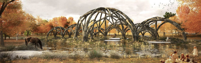 The Picnic Project, green regeneration, Leonidas Papalampropoulos, Georgia Syriopoulou, green neighborhood, Greece, mixed-use development, recreational spaces, communal spaces, water reservoirs, hydrobiotope, greenhouse, swimming pool, public spaces, public parks
