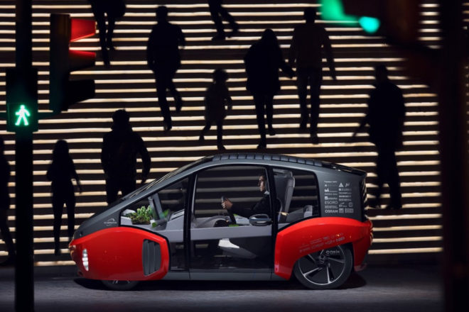 rinspeed, rinspeed oasis, autonomous cars, self-driving car, concept cars, urban gardening on wheels, growing plants in cars, garden in a car, mobile office, office on wheels, autonomous mobile office, self-driving mobile office, artificial intelligence, navigation, ces