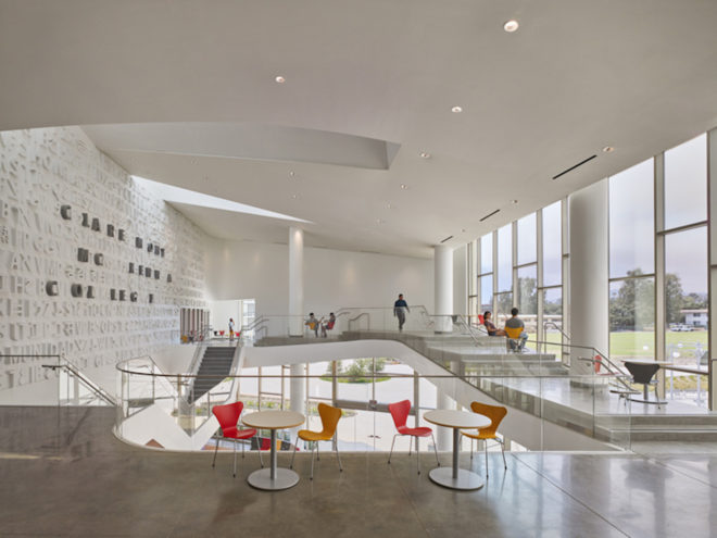 Roberts Pavilion at Claremont McKenna College, sustainable Roberts Pavilion, sustainable gym, eco-friendly gym design, green gym architecture, Roberts Pavilion by John Friedman Alice Kimm Architects, California drought friendly architecture