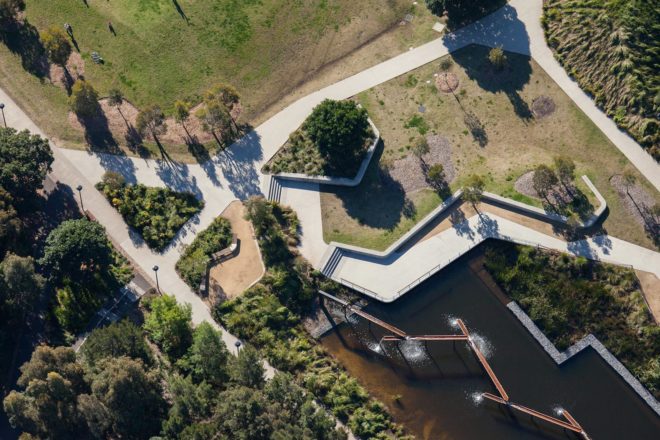 Sydney Park Water Re-Use Project, Turf Design Studio, Environmental Partnership, Sydney Park, Sydney, Australia, water, water issues, recycled water, reclaimed water, reused water, water reuse, reusing water, nature, park, landscape architecture, landscape design
