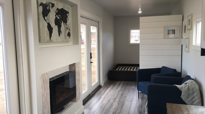 The Intellectual Tiny Home, container home, Colorado, tiny home, green architecture, prefab architecture, green design, compact homes, tiny spaces, storage space