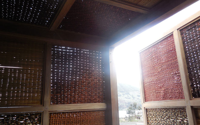 ecuadorian weaving, ecuadorian architecture, vernacular architecture, indigenous architecture, totora cube, Woven house in Ecuador, Archquid think-act tank, Totora's Cube, Ecuador, multi-use space, Totora plant, traditional weaving techniques, green architecture