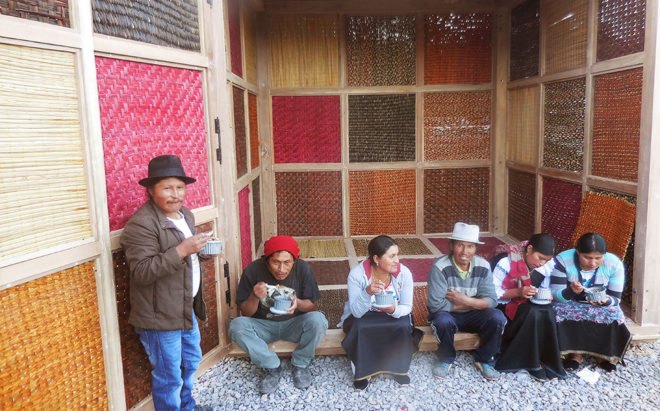 ecuadorian weaving, ecuadorian architecture, vernacular architecture, indigenous architecture, totora cube, Woven house in Ecuador, Archquid think-act tank, Totora's Cube, Ecuador, multi-use space, Totora plant, traditional weaving techniques, green architecture