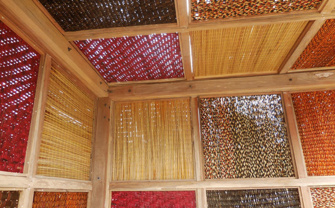 ecuadorian weaving, ecuadorian architecture, vernacular architecture, indigenous architecture, totora cube, Woven house in Ecuador, Archquid think-act tank, Totora's Cube, Ecuador, multi-use space, Totora plant, traditional weaving techniques, green architecture